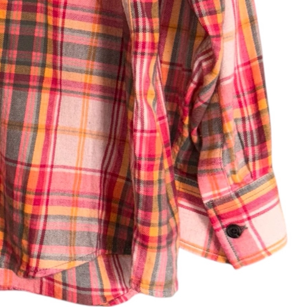 Lands End Boyfriend Fit Plaid Button Down Cotton Flannel Size 2X - Picture 8 of 12